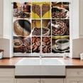 thumbnail image 2 of Ambesonne Coffee Kitchen Curtains, Coffee Photos Girds, 55"x39", Brown Mustard, 2 of 3