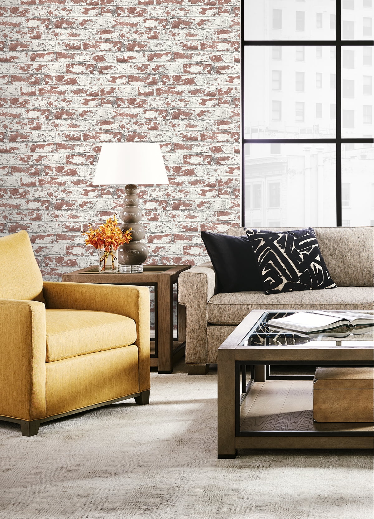 Lillian August Soho Brick Peel and Stick Wallpaper
