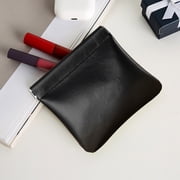 Taotanxi Leather Genuine Leather Squeeze Coin Purse, Coin Pouch Change Holder For Men/Woman Size 4 X 5