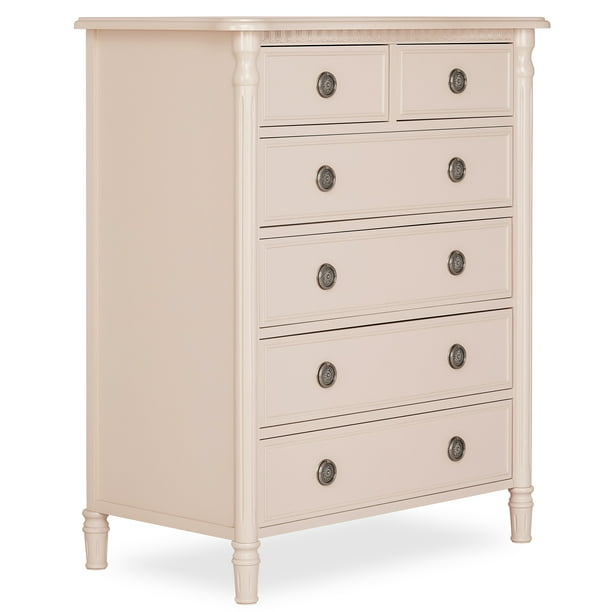 Evolur Julienne 6 Dressers Chest Pink, Raymour And Flanigan Dresser Drawer Removal