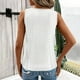 thumbnail image 5 of mfyjkho Camisetas Sin Mangas Para Mujer, Camisola Informal De Verano Con Escote En V Calado De Color Liso Para Mujer Tops Elegantes Para Mujer Xxxl, 5 of 8