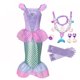 thumbnail image 1 of Disney-vestido de la Sirenita Ariel para niña, disfraz de carnaval, ropa de fiesta de cumpleaños, vestido de verano, 1 of 4