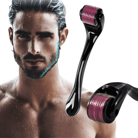 Rodillo Dermaroller Facial Barba 0.5 Mm Titanio Ecomlab Regenera Colágeno