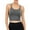 Grey, variant on LELINTA Women Crop Tops Sports Bras Mesh Longline Fitness Camisole Yoga Workout Running Gym Pad Shirt with Removable Cups