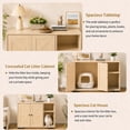 thumbnail image 2 of Large Cat Litter Box Cabinet with Built-in Power Outlet Dog-Proof Shelf Fits Most Self-Cleaning Litter Boxes 5Ft Cord, 2 of 8