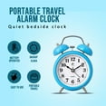 thumbnail image 4 of Gimlos Twin Bell Alarm Clocks, Loud 3 Inch Battery Analog with Night Light, Vintage Design (2 Pack), 4 of 5