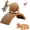 Large, variant on Cat Scratching Ball on Stand - Solid Wood Interactive Cat Scratcher with 360° Rotating Natural Sisal Ball, 2-in-1 Wooden Durable Paw Grinding Toy, for Indoor Cats Kittens (Large)