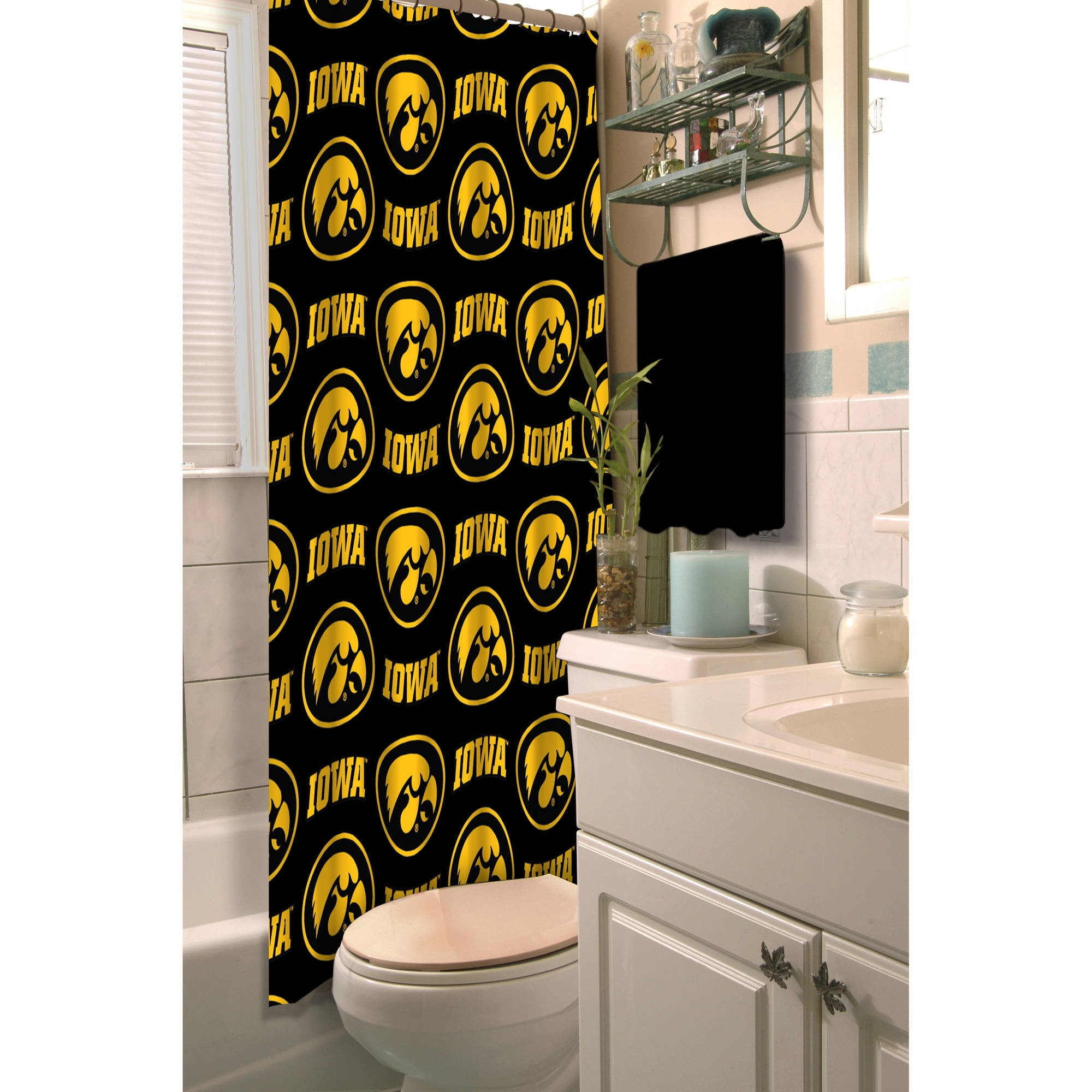 Carolina Panthers 72" x 72"  Waterproof Bathroom Shower Curtain Accessory Set 