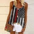 thumbnail image 2 of Edvintorg 4Th Of July Summer Tops for Women Fashion Women's Festival Outfit Round-Neck Sleeveless Vest Camisole Casual Tank Tops, 2 of 5