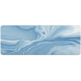 thumbnail image 4 of Blue Bathroom Rug Mat, Abstract Marble Bath Mats for Bathroom Non Slip, Modern Bath Rug Soft Luxury Microfiber Floor Rug for Tub Shower 17" x 48", 4 of 6