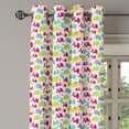 thumbnail image 3 of Ambesonne Animal Cartoon Grommet Curtain, Joyous, 50" x 63", Green Blue Pink, 3 of 6