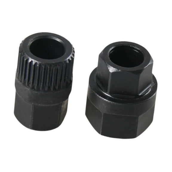 Dualoai 2 Pieces Alternator Pulley Removal Install Tool 33T and Hexagon Sturdy Car