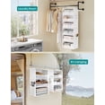 thumbnail image 6 of SONGMICS Hanging Closet Organizer, 6-Tier Fabric Storage Shelf, Separable Closet Hanging Shelf with Side Pockets, Foldable, Metal Hooks and Bamboo Inserts, Cloud White, 6 of 6