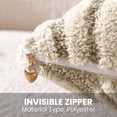 thumbnail image 3 of JIATER Pack of 2 Throw Pillow Covers Faux Fur Plush Couch Pillow Covers,18x18,Khaki, 3 of 7