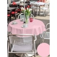 thumbnail image 6 of Outdoor Tablecloth with Umbrella Hole Zipper Solid Pink Round Tablecloth 60" Waterproof Outside Table Cloth Romantic Minimalism Abstract Denim Texture Patio Table Cover Tablecloths for Picnic Party, 6 of 8