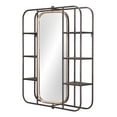 thumbnail image 5 of Frame Wall Mirror, Rectangular, Glass, Steel Metal, Gray Grey, Bedroom Living, 5 of 7