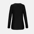 thumbnail image 5 of WREESH Womens Fashion Slim Blouses Lightweight Breathable Shirts V Neck Solid Color Pullover Long Sleeve Tops Button Casual T-Shirt Top Blouse Black, 5 of 6