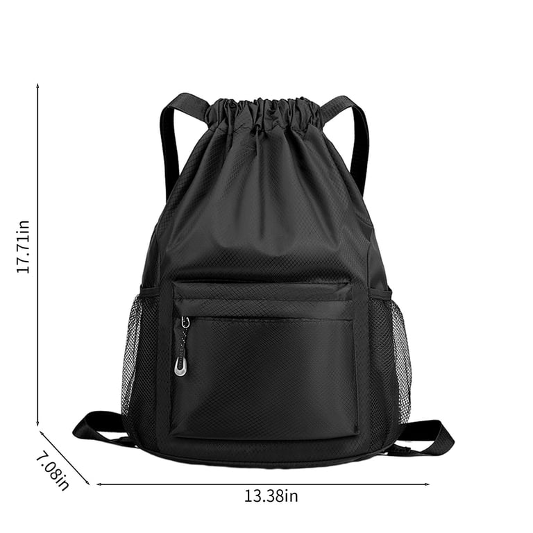 EQWLJWE Drawstring Backpack Gymbag Waterproof Sports  display picture 3
