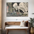 thumbnail image 3 of Elephant Stock Japanese Skeleton Wall Art - Horizontal Canvas Wall Art - Living Room Wall Decor - Fantasy And Sci-fi Canvas - Gray And Black Decor By Utagawa Kuniyoshi - 51" x 34", 3 of 8