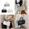 thumbnail image 2 of Stylish Shoulder Bag for Women Top Handle Bag Large Capacity Messenger Bag PU Leather Crossbody Bag Rivets Handbag, 2 of 3