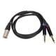 thumbnail image 3 of Divisor XLR Maleto Dual TS Mono Y, adaptador doble de 1/4 de pulgada a convertidor Cable divisor en Y doble de pulgada a XLR macho construido para profesionales, 3 of 8