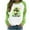 #105-Green, variant on Xuyuer St. Patrick's Day Sweatshirt for Women Irish Shamrock Pullover Shirts Tops Raglan Sleeve Lucky Leaf Clover Shirt