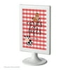 Red Farmhouse Barnyard Birthday, Framed Party Sign, Double-Sided 4x6-inch, Cards & Gifts, Includes Reusable Frame