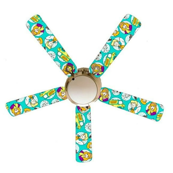 888 Cool Fans F52-0001101 52 in. Scooby Dooby Doo 5-Blades White Ceiling Fan with Lamp