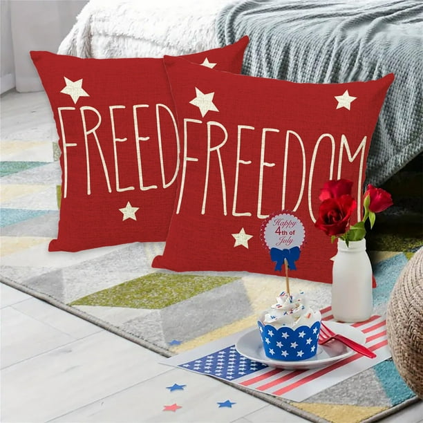 4th Of July Cushion Covers Star Flag Patriotics Cushion Covers 4th Of July Decor For For Sofa Bedroom Home Decor