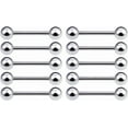 thumbnail image 1 of xianyou-Nipple Rings Tongue Rings Stainless Steel 14G 16G 18G Straight Barbells Piercing Jewelry, 1 of 4