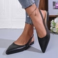 thumbnail image 5 of Miluxas Slingback Flats for Women Pointed Toe office Work Dressy Ballet Flats Comfortable Closed Toe Business Casual Flat Dress Shoes Black 7(39), 5 of 9
