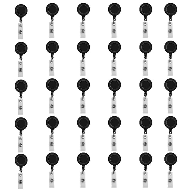 Leutsin 30Pc Retractable Badge Holder Badge Holder Scroll ID Card Holder 10 Colors