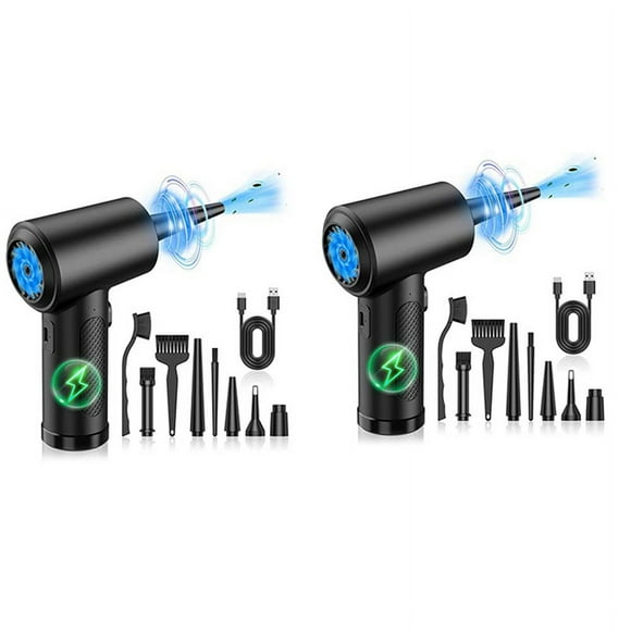 2X Compressed Air Duster-51000RPM-Keyboard-Cleaner - Good Replace Compressed Air Can - Reusable No Canned Air Duster