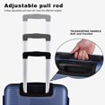 thumbnail image 4 of 3 Piece Luggage with TSA Lock ABS, Lightweight Suitcase with Hooks, Spinner Wheels Cross 20"24"28" Dark Blue, 4 of 5