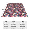 thumbnail image 3 of Sikiie Skull Blue Flower Ultra-Soft Micro flannel Blanket Luxury All Seasons Warm Blanket for Bedding Sofa and Travel (4 sizes)-50"x40", 3 of 7