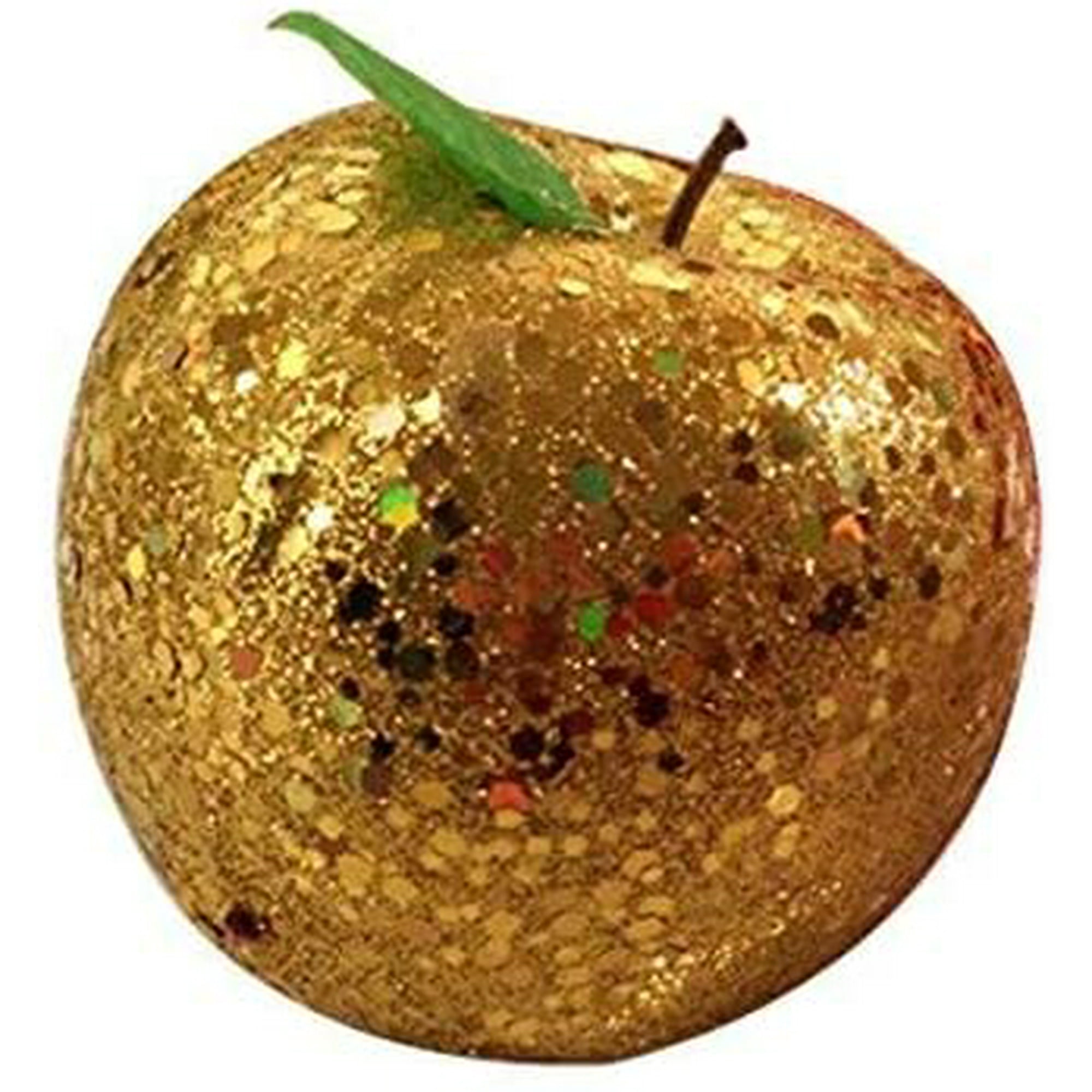 12 Pcs Shiny Golden Apple Christmas Tree Sequined Golden Apple Home Tion Walmart Canada