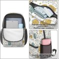 thumbnail image 4 of Cat and Dog Paw Print White Pattern 17" School Backpacks for Teens,Waterproof Oxford Fabric,S-Shape Padded Straps for School,Travel,Hiking,Camping, 4 of 6