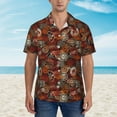 thumbnail image 2 of Bingfone Coffee Stamp for Men's Short Sleeve Button Down Shirts Hawaiian Beach Shirt,Medium, 2 of 7