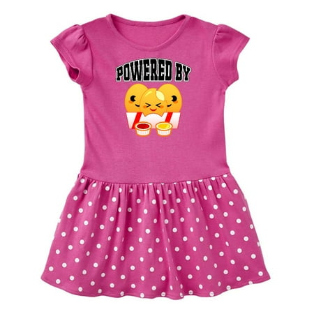 

Inktastic Powered by Chicken Nuggets Gift Baby Girl Dress