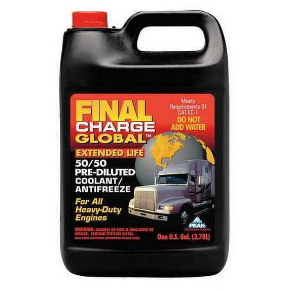 Peak Final Charge 50/50 Pre-Diluted Global Extended Life Anti-Freeze, 1 Gal. Jug