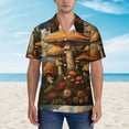 thumbnail image 2 of Pofeuu Vintage Cloud Mushroom Print Hawaiian Shirt for Men Sleeves Casual Button Down Summer Beach Dress Shirts T-Shirts,Medium, 2 of 7