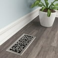 thumbnail image 3 of 4in x 12in Wonderland Style Brushed Nickel Metal Heating and Cooling Air Floor Register (5 PACK) - Overall 5 1/4" x 13 1/4", 3 of 5