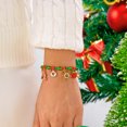 thumbnail image 6 of NICKSUN Christmas Crystal Beaded Stretch Charm Bracelets for Women, Enamel Santa Reindeer Snowflake Candy Cane Glove Bell Stackable Bracelet, Festive Xmas Holiday Party Jewelry Gift, 6 of 9