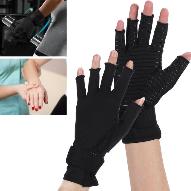 Gants de Compression Antidérapants en Fibre de Cuivre pour Récupération des Doigts et Grande Élasticité Réglable Adaptés aux Patients Arthrite