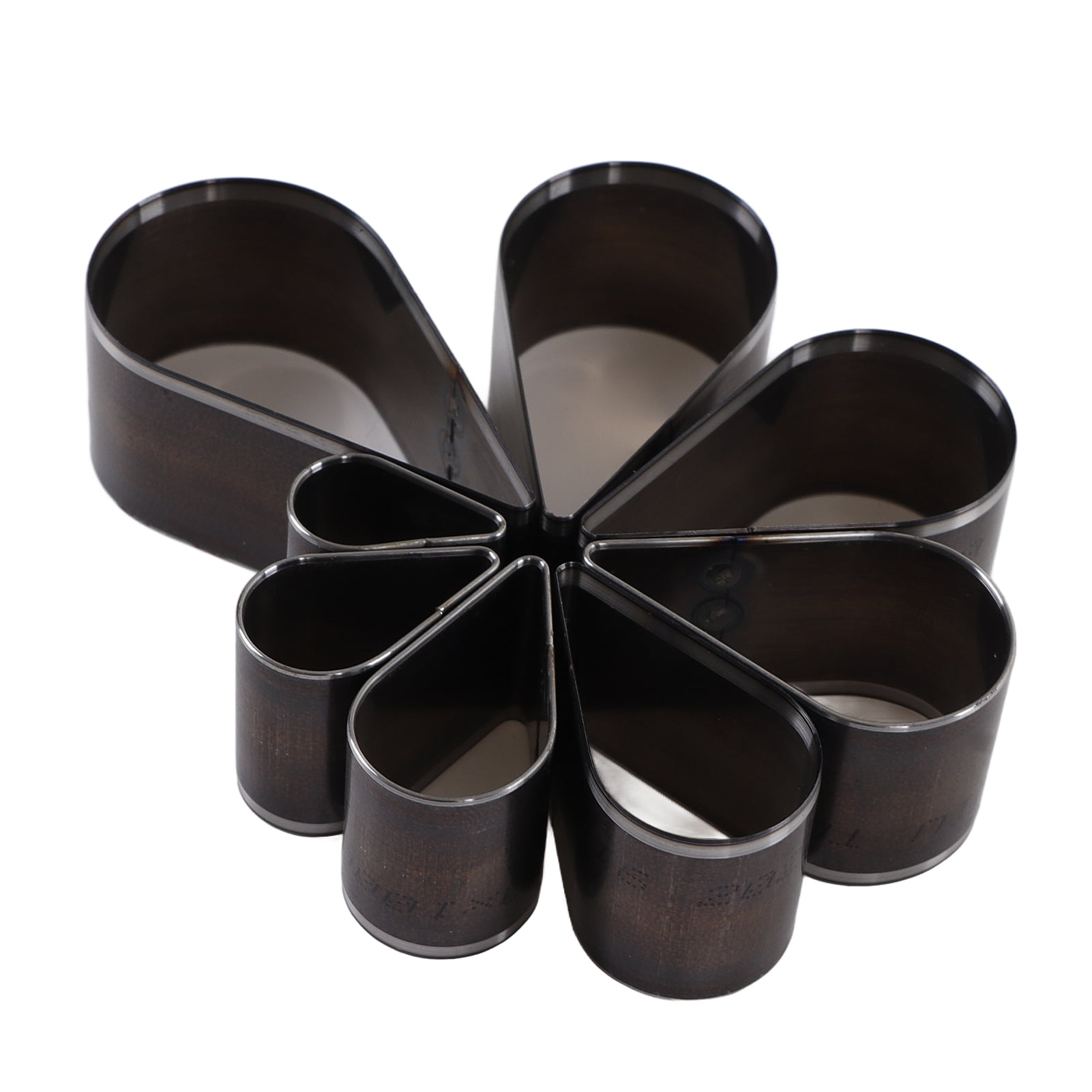 Neyseki 8Pcs Leather Cutting Die Set Teardrop Manual Punching Molds DIY Craft Tools Alloy Steel