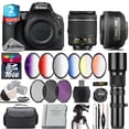 thumbnail image 1 of Nikon D5600 DSLR + AF-P 18-55mm VR + 35mm f/1.8 Lens + Extra Battery - 16GB Kit (International Version), 1 of 11
