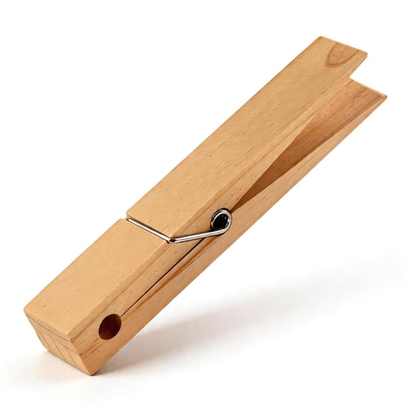 Lsupdaol 12 Inches Giant Clothespin with Adhesive Jumbo Wooden Clothespins Large Clothes Pin Towel Holder Clothes Clips Gift for DIY Craft Spring Farmhouse Nursery Bathroom Laundry Room