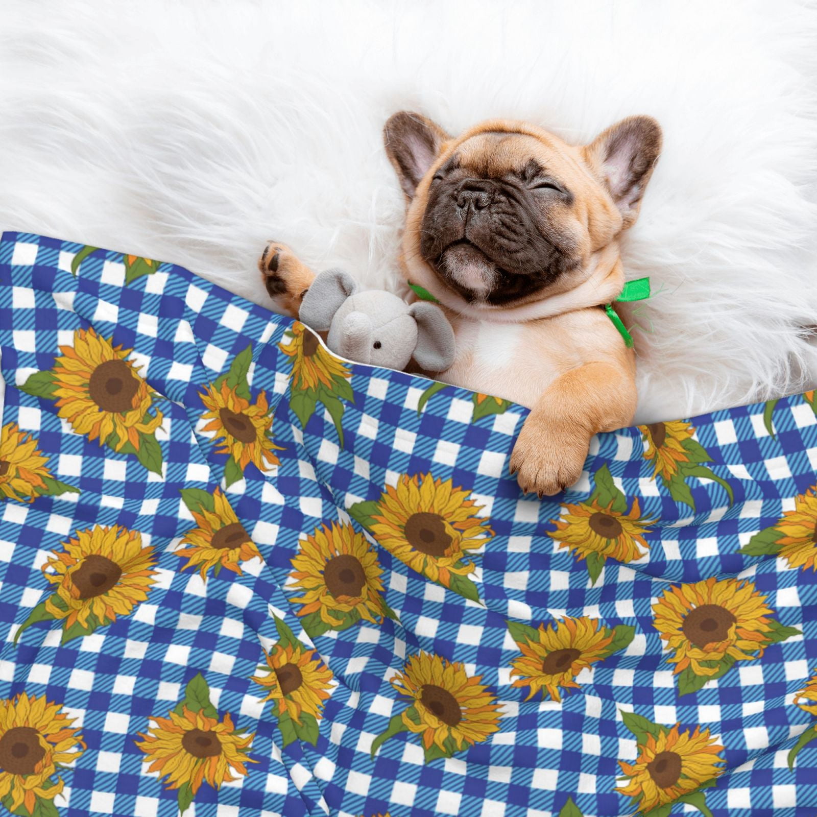 Naloa Sunflowers Dog Blanket, 3 Sizes Cat Blanket for Indoor Cats Large Medium Small Dog Gifts-Medium