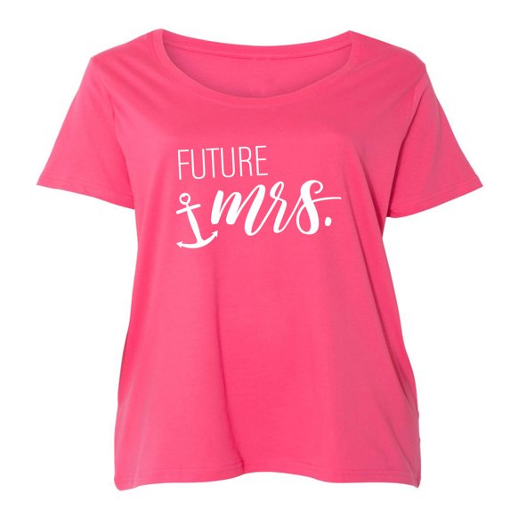 Future Mrs. Womens Plus Size Scoopneck T