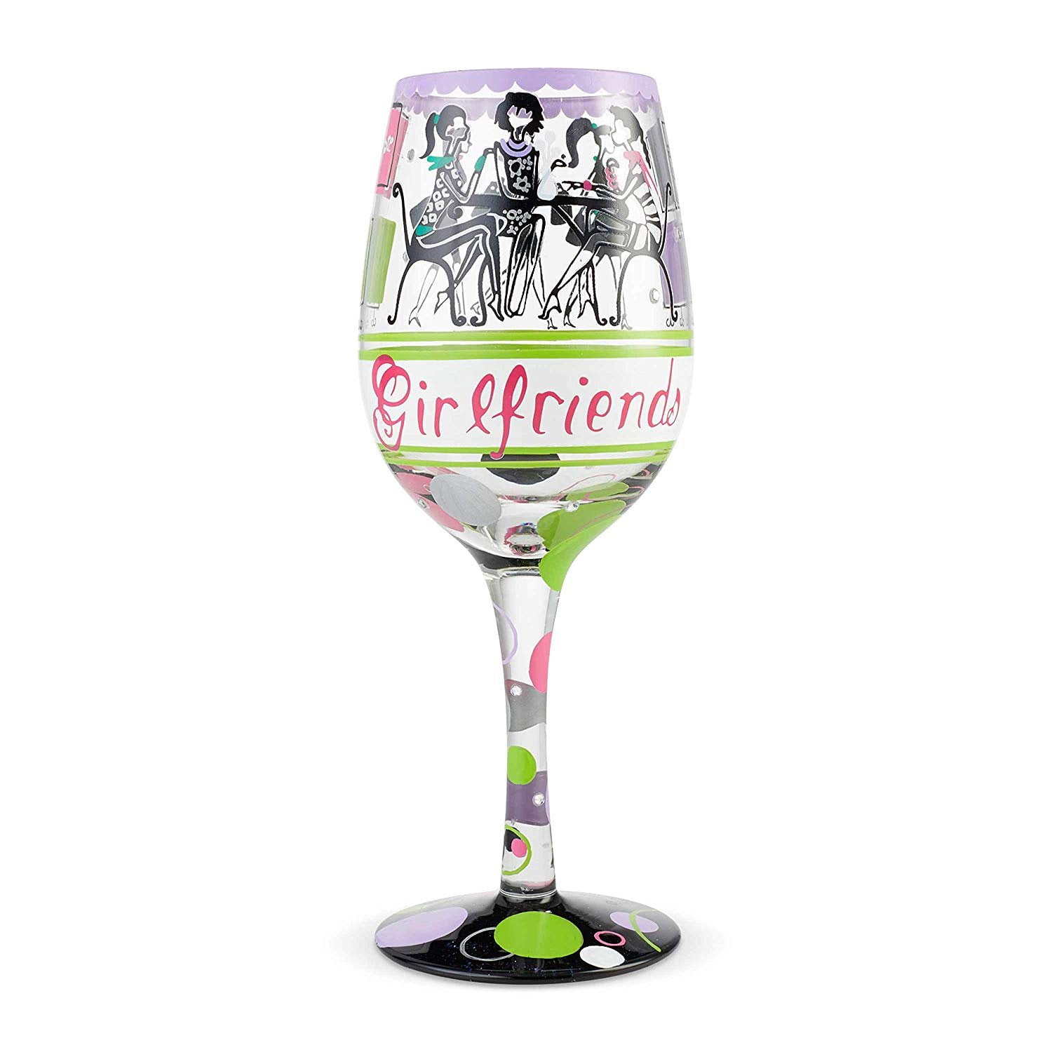 Lolita from Enesco Happy December Wine Glass Multicolor 